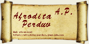 Afrodita Perduv vizit kartica